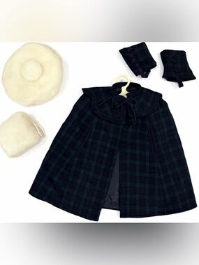 Vintage Samantha Parkington 1996 Winter Cape, Gaiters, Elegant Hat & Muff